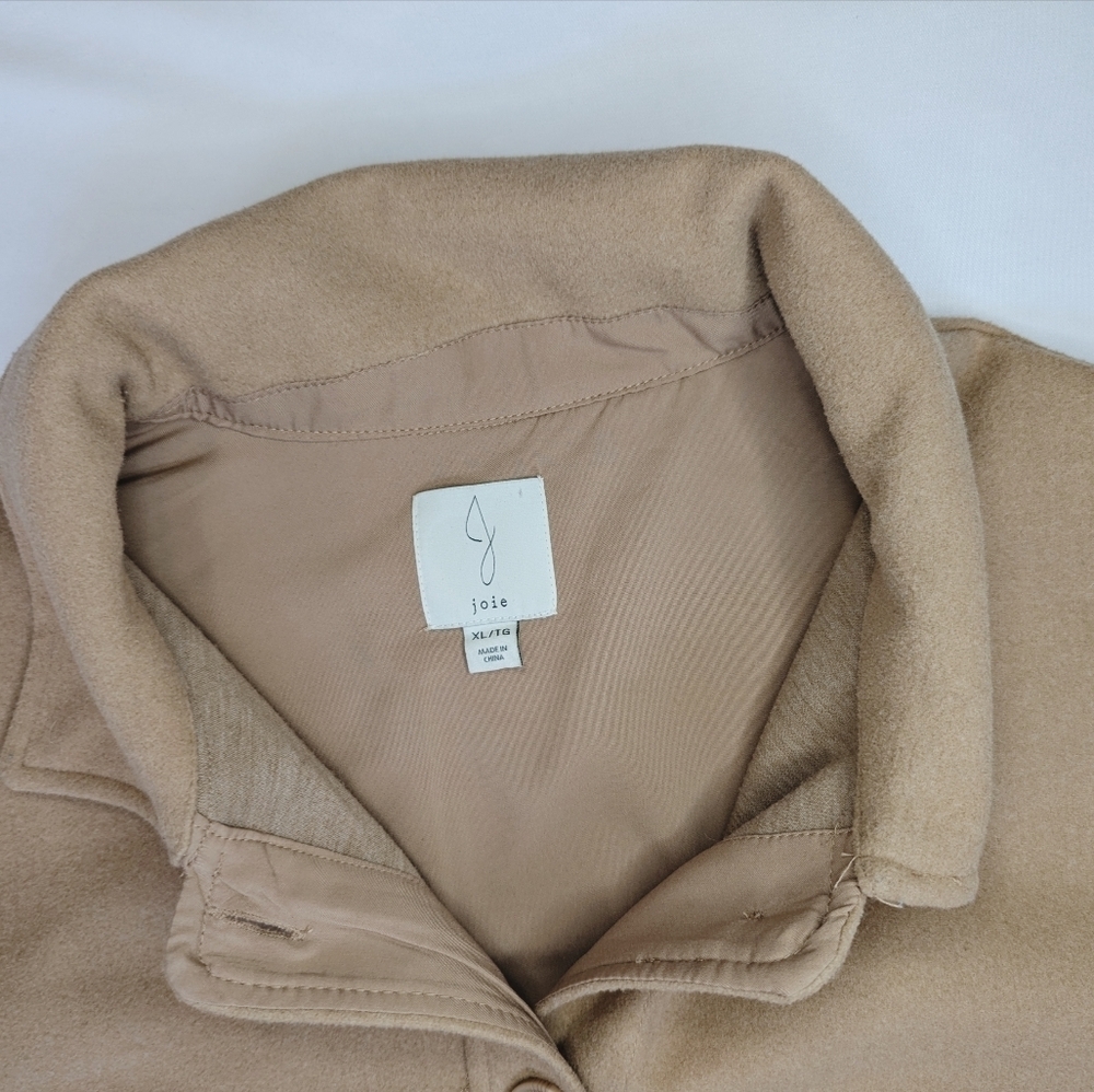 Joie Women's Shacket Oversized Jacket Shirt, Camel Tan, size XL - Picture 6 of 9